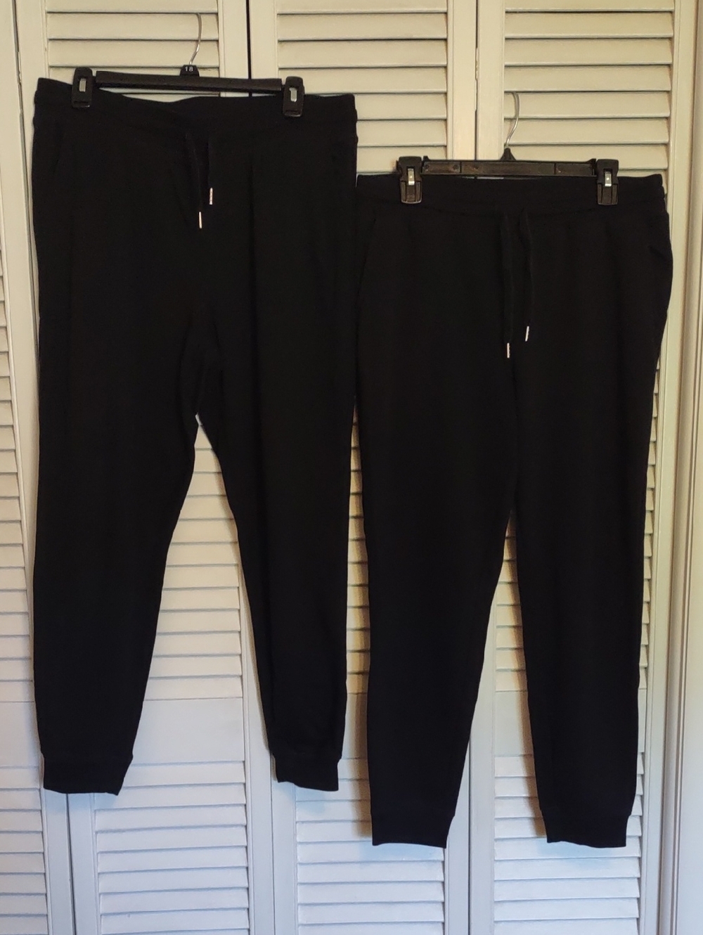 2 Pairs Old Navy Easy Vintage Joggers Sweatpants Size L Black